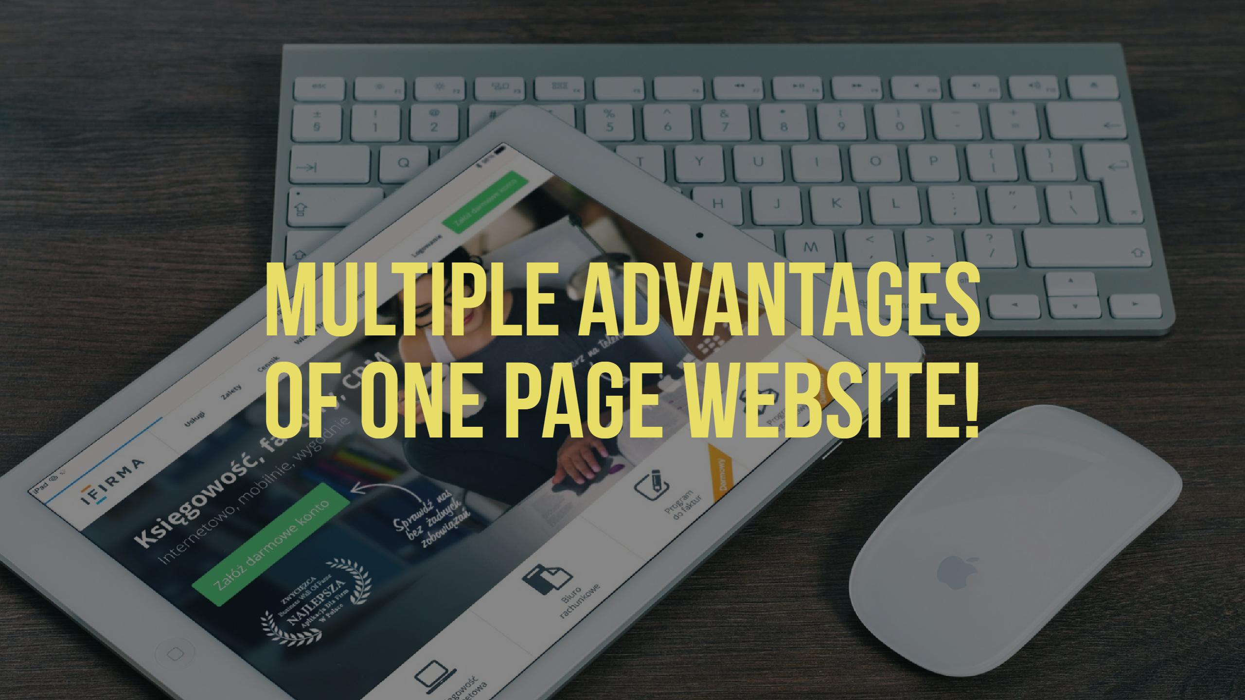 Multiple Advantages of One Page Website  